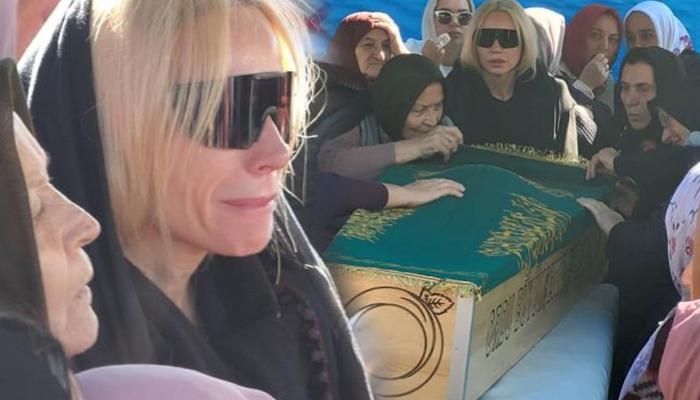 Gülşen'den babasına son görev! Cenazede gözyaşlarını tutamadı