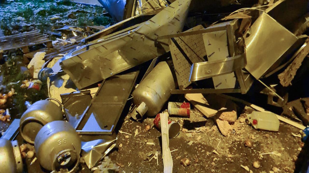 Malatya'da yemek pişirilen kapta boru patladı